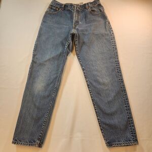 Levis 550 Womens Jeans Blue Size 12 Miss M Classic Relaxed Fit Tapered Leg